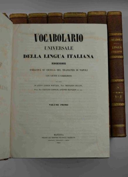 Vocabolario universale della lingua italiana. Edizione eseguita su quella del … | Immagine Gallery 2