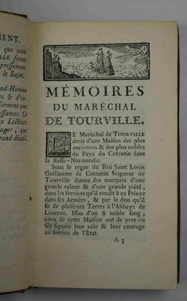 Mémoires du Maréchal de Tourville, Vice-Amiral de France et Général …