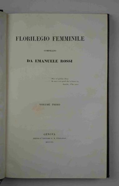 Florilegio femminile.