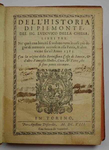 Dell'Historia di Piemonte… Libri tre. Ne' quali con brevità si … | Immagine Gallery 2
