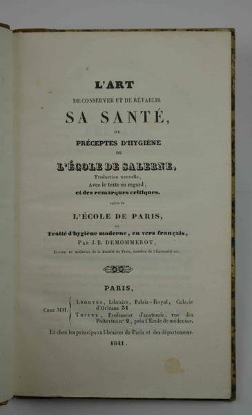 L'art de conserver et de rétablir sa santé, ou Préceptes … | Immagine principale