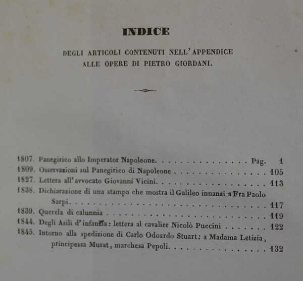 Opere… Appendice. Terza edizione.