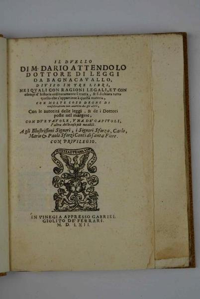 Il duello… ne i quali con ragioni legali, et con …