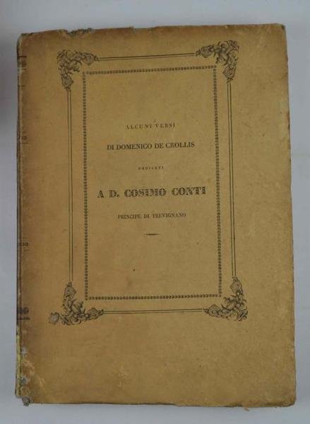 Alcuni versi. dedicati a D. Cosimo Conti Principe di Trevignano.