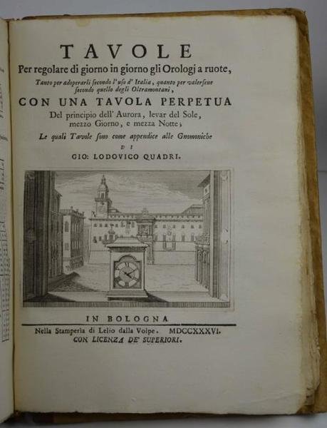 Tavole gnomoniche per delineare orologj a sole che mostrino l'ore …