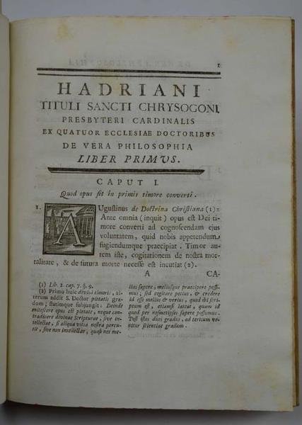 Hadriani cardinalis s. Chrysogoni De vera philosophia ex quatuor Ecclesiæ …