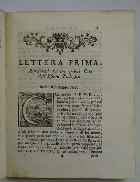 Riflessioni su l'esame teologico del Saggio de' supplementi ec., di …