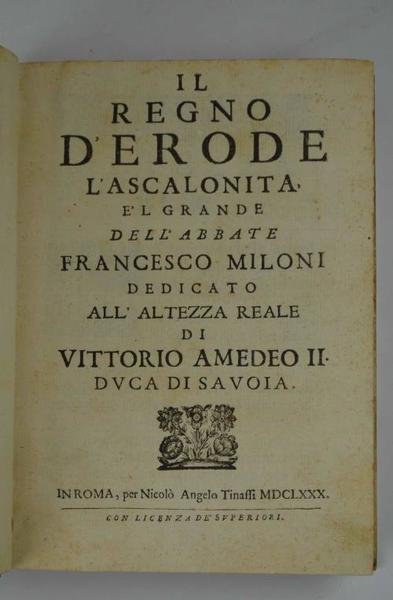 Il Regno d'Erode l'Ascalonita e'l Grande…