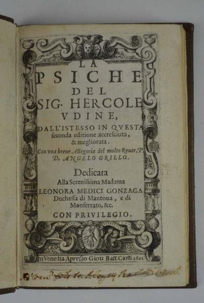 La Psiche del sig. Hercole Udine, dall'istesso in questa seconda …