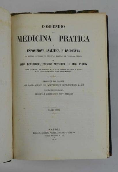 Compendio di medicina pratica o esposizione analitica e ragionata dei …