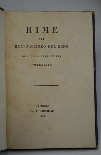 Rime… ora per la prima volta pubblicate. | Immagine Gallery 3