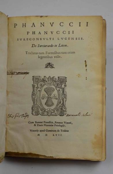 De Iureiurando in litem. Tractatus tum Forensibus tum etiam legentibus … | Immagine Gallery 3