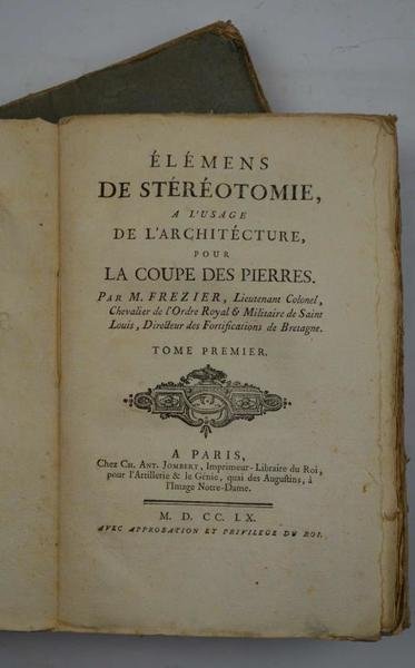 Élémens de stéréotomie, à l'usage de l'architecture, pour la coupe … | Immagine principale