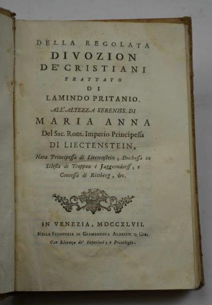 Della regolata Divozion de' Cristiani. Trattato di Lamindo Pritanio. | Immagine Gallery 2