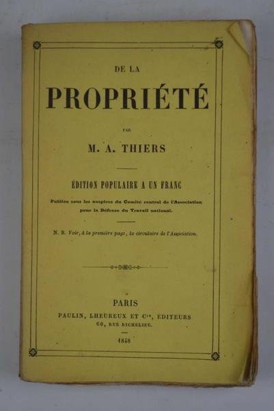 De la propriété… Edition populaire a un franc.