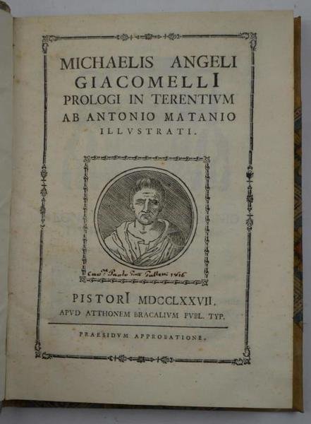 Prologi in Terentium ab Antonio Matanio illustrati.