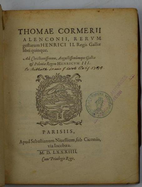 Rerum gestarum Henrici II. Regis Galliae libri quinque…