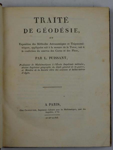 Traité de géodesie ou exposition des Méthodes Astronomiques et Trigonométriques, …
