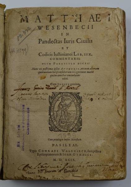 In Pandectas iuris civilis et Codicis Iustinianei libros XII. commentarii: …