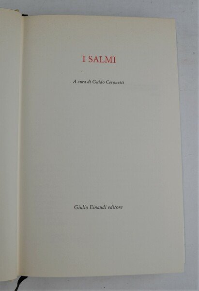 I Salmi. A cura di Guido Ceronetti.