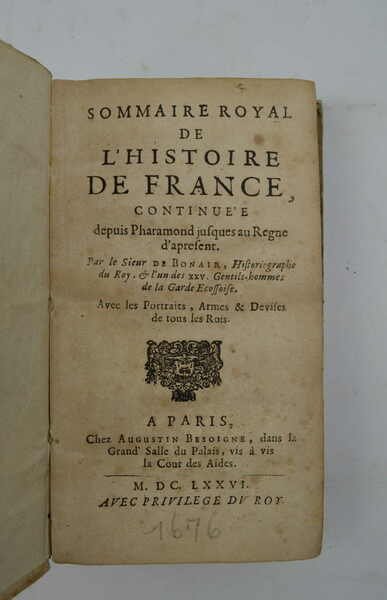 Sommaire royal de l'histoire de France…