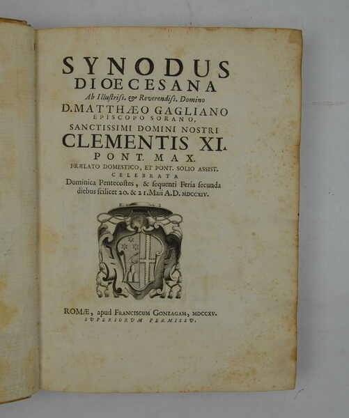 Synodus Dioecesana ab illustriss. et reverendiss. domino d. Matthio Gagliano … | Immagine principale