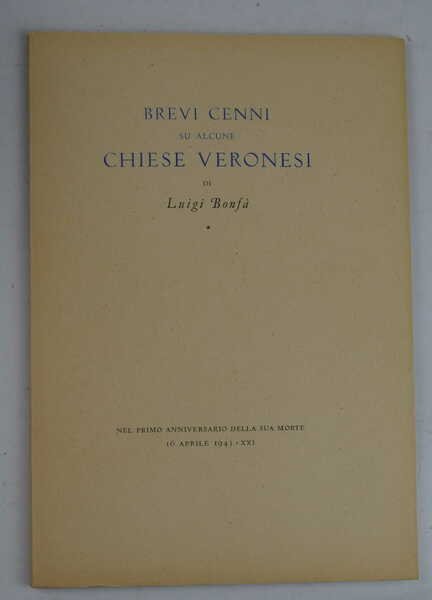 Brevi cenni su alcune chiese veronesi…