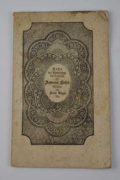 Rede bei der feierlichen Einweihung des Denkmales für Andreas Edlen … | Immagine principale