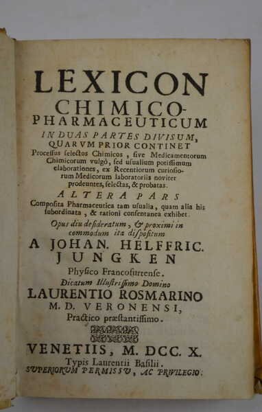 Lexicon chimico-pharmaceuticum in duas partes divisum… | Immagine Gallery 2