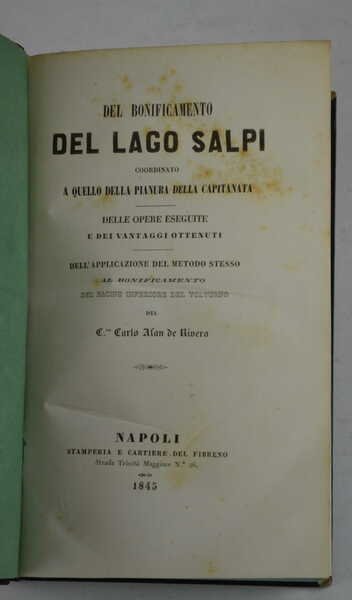 Del bonificamento del lago di Salpi coordinato a quello della …