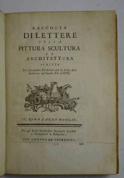 Raccolta di lettere sulla pittura scultura ed architettura scritte da' … | Immagine Gallery 2