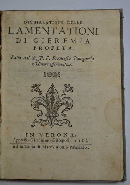 D. Hieronymi in lamentationes Hieremiae Commentarij ad Eusebium, Libri tres.