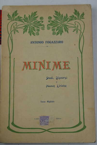 Minime. Studi, discorsi e nuove liriche.