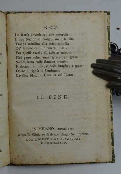 Il cavalier del dente. Poemetto.