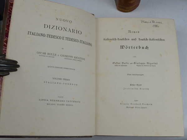 Nuovo dizionario italiano-tedesco e tedesco-italiano.
