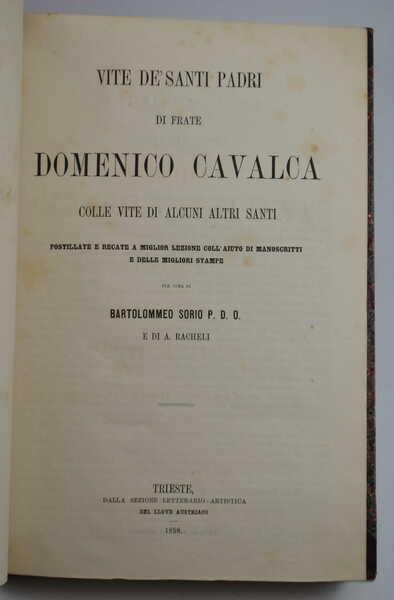 Vite de' Santi Padri… colle vite di alcuni altri santi… …