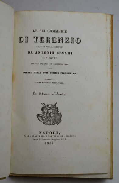 Le sei commedie… recate in volgar fiorentino da Antonio Cesari …