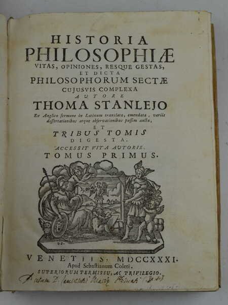 Historia philosophiae vitas, opiniones, resque gestas, et dicta philosophorum sectae … | Immagine Gallery 4