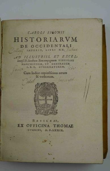 Historiarum de occidentali imperio, libri XX | Immagine principale