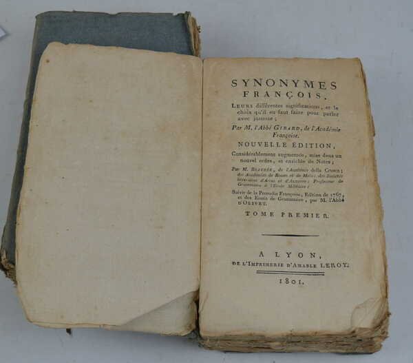 Synonymes Francois, leur differentes significations, et le Choix qu'il en …