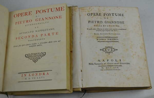 Opere postume… colla di lui vita; In questa ultima Edizione …