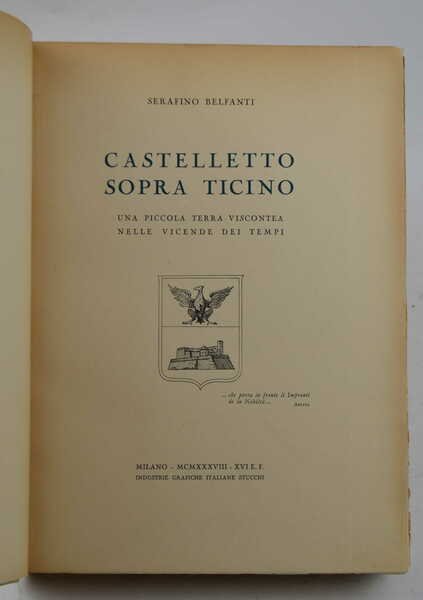 Castelletto Sopra Ticino. Una piccola terra viscontea nelle vicende dei …