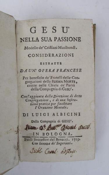 Gesù nella sua passione modello de' cristiani moribondi. Considerazioni estratte … | Immagine principale