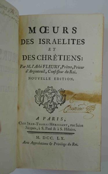 Moeurs des Israelites et des Chrétiens. Nouvelle édition. | Immagine Gallery 2