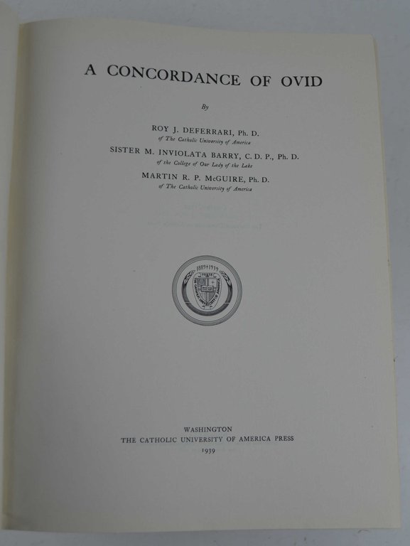 A concordance with Ovid