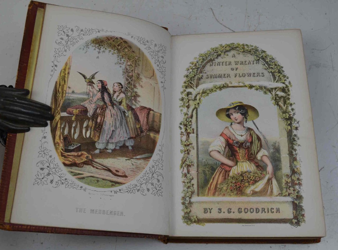 A winter wreath of summer flowers.