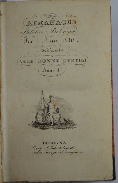 Almanacco statistico bolognese… dedicato alle Donne Gentili… | Immagine Gallery 6
