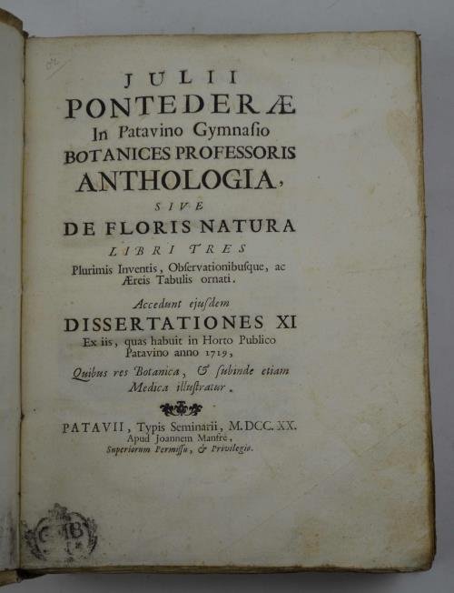 Anthologia sive de floris natura libri tres plurimis inventis, observationibusque, …