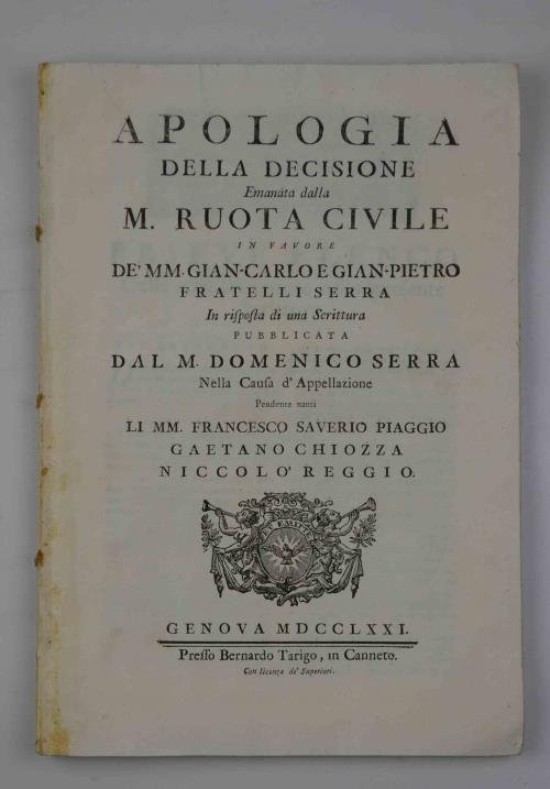 Apologia della decizione emanata dalla M. Ruota civile in favore … | Immagine Gallery 2