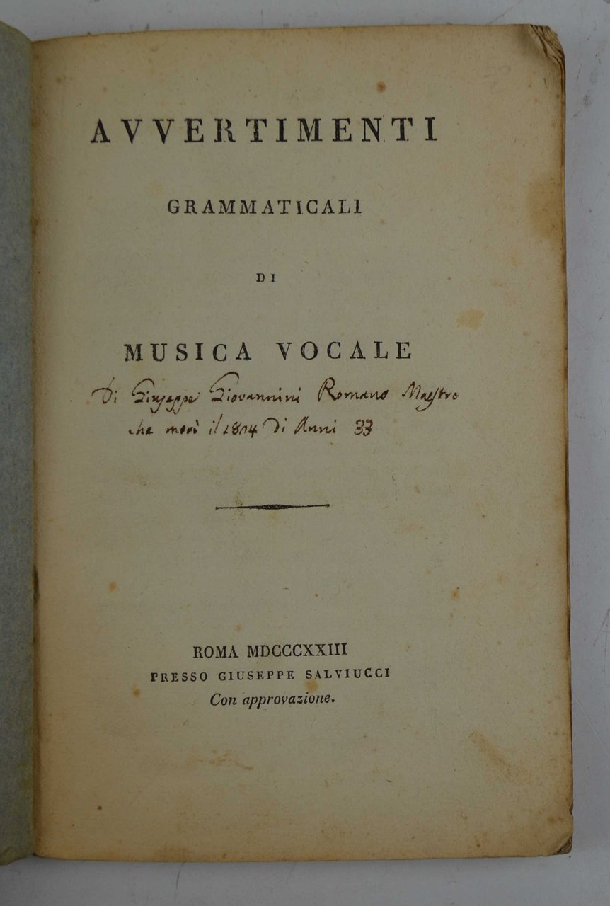 Avvertimenti grammaticali di musica vocale…